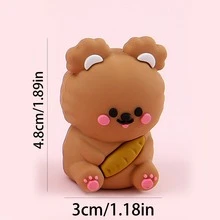1pc Creative Cute Cartoon Bread Shaped Bear Pencil Sharpener - Multicolor - View 5