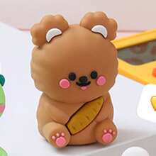 1pc Creative Cute Cartoon Bread Shaped Bear Pencil Sharpener - Multicolor - View 4