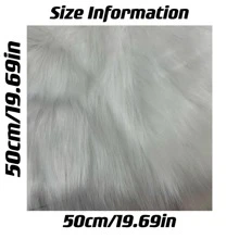 1 szt. Tkanina ze sztucznego futra lisa, prosty styl, wysokość włosia 4-5 cm, materiał poliestrowy, rękodzieło DIY, maski na Halloween/Boże Narodzenie, ogony, dywany, wystrój pokoju. Kolor może nieznacznie różnić się ze względu na oświetlenie i warunki ekspozycji.