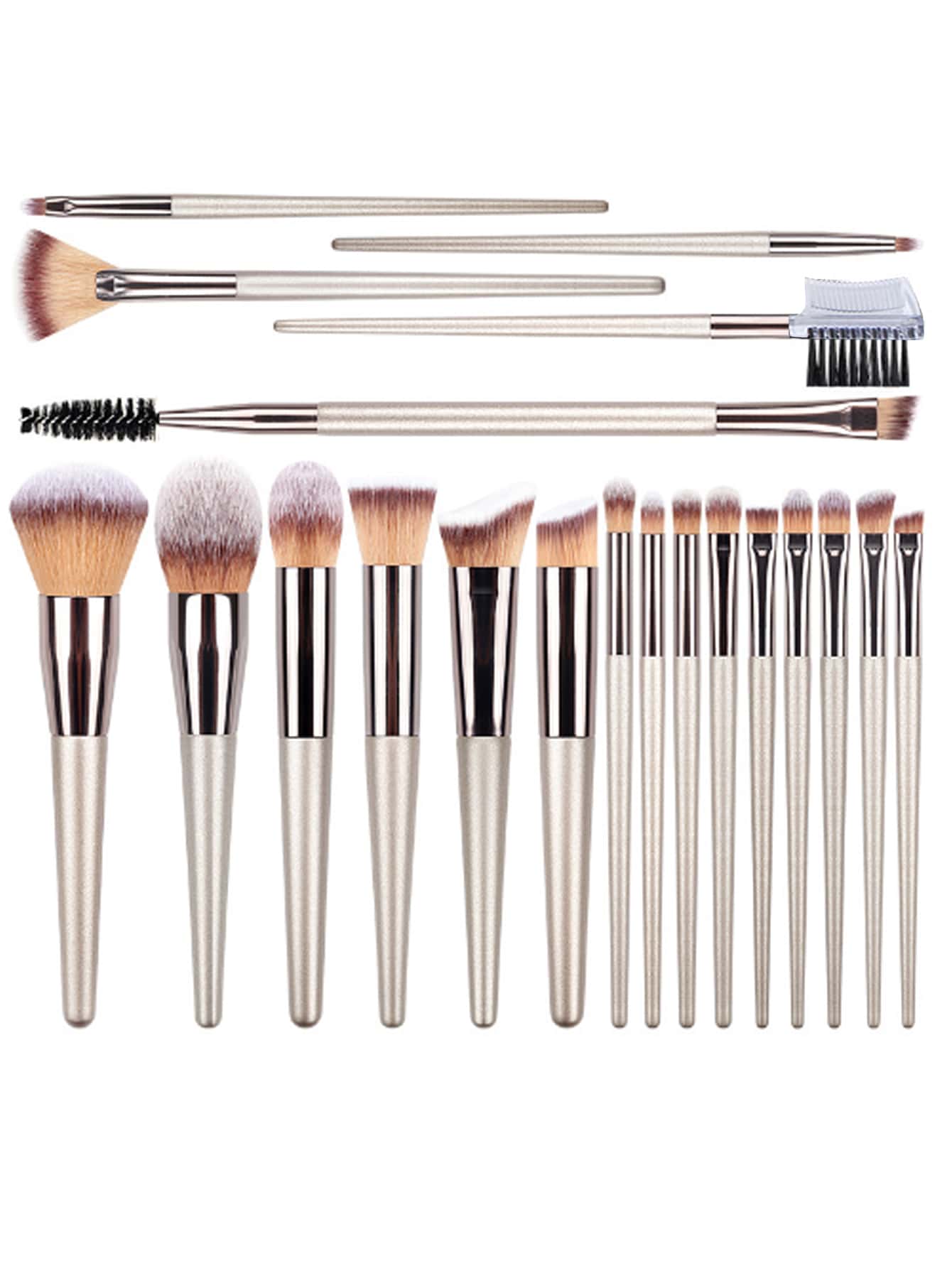 20支/套 专业化妆刷套装，包含粉底、遮瑕、眼影、腮红等，化妆刷套装，化妆刷组合，化妆刷套装，全套化妆工具，化妆刷套装，全套化妆工具，化妆刷套装，化妆刷礼盒套装 - 香檳色 - 查看 1