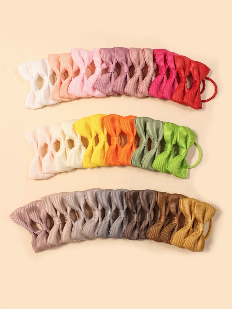 40 piezas/paquete Lazos de pelo de unicolor minimalistas, adecuados para niños, adolescentes y adultos, para uso diario - Multicolor - Añade 1