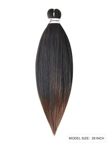 易编预拉伸编织假发 26英寸 1包 黑色 适用于天然发质 Kanekalon 编织假发 预拉伸 热水定型 盒式编织钩针假发接发 - 彩色 - 查看 3