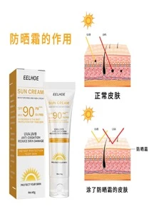 EE LHOE 面部和身体保湿防晒霜，保护皮肤免受阳光照射，不粘腻，轻盈，适合夏季使用 - 白色 - 查看 6