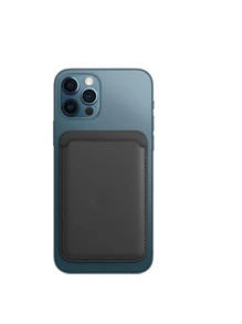 Kẹp thẻ da từ tính Magsafe được cá nhân hóa Tương thích với iPhone Ví đựng thẻ từ tính Túi đựng phụ kiện vỏ điện thoại - màu đen - Xem 3