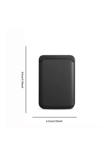 Kẹp thẻ da từ tính Magsafe được cá nhân hóa Tương thích với iPhone Ví đựng thẻ từ tính Túi đựng phụ kiện vỏ điện thoại - màu đen - Xem 4