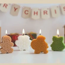 4件套圣诞蜡烛礼盒，香氛蜡烛，圣诞礼物，芳香疗法蜡烛，生日礼物，房间装饰，礼品，圣诞装饰品 - 彩色 - 查看 9