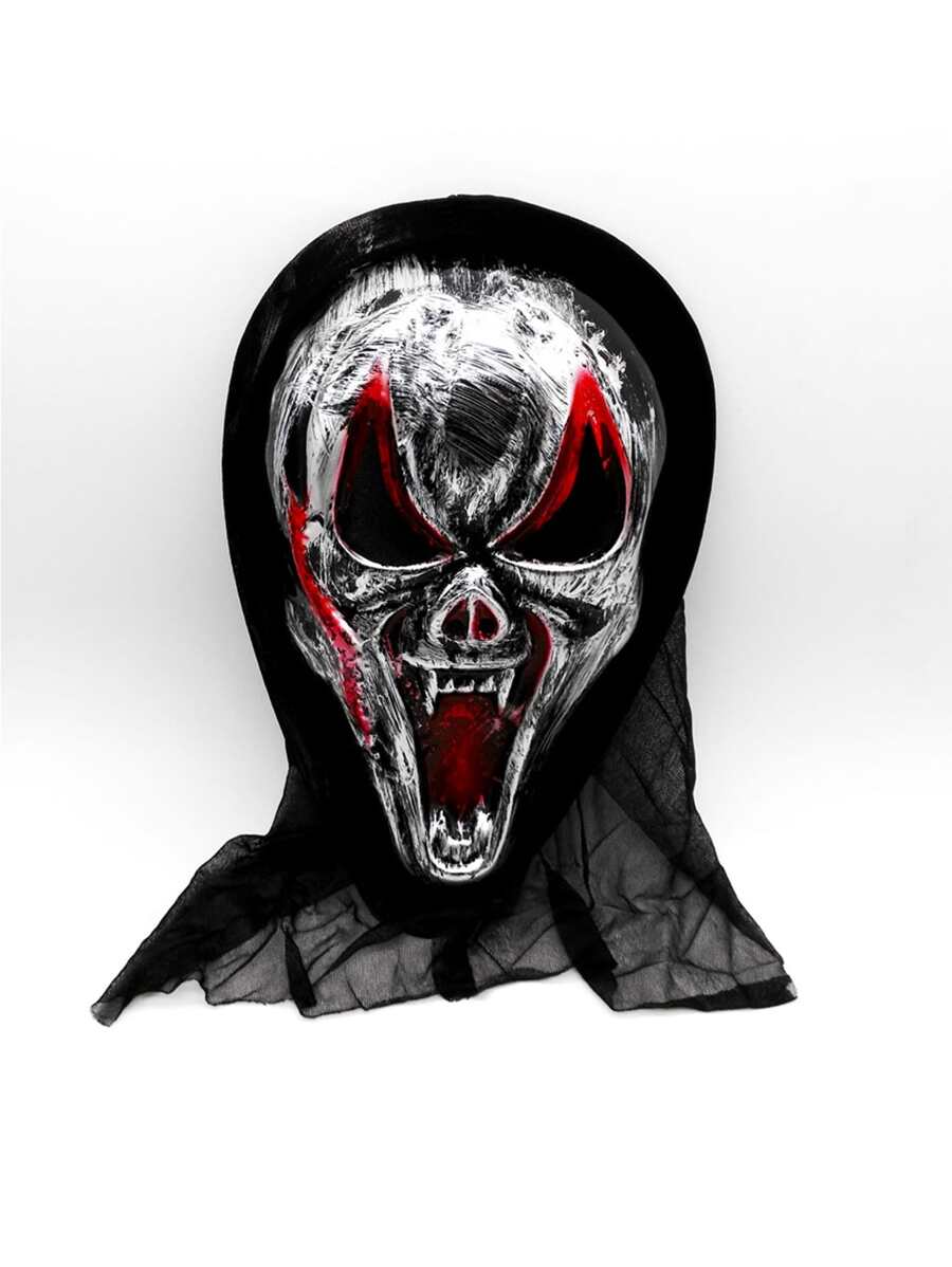 1pc Halloween Party Scary Mask For Costume Ball - centipede silver - View 1