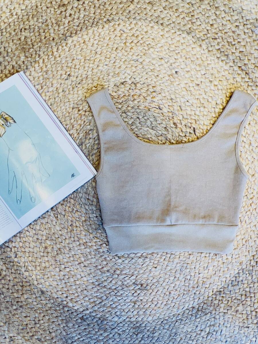 Women Tank Tops & Camis - 米色 - 查看 1