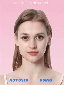 20入組臉部提拉膠帶，小V臉貼紙膠帶，透明拉繩貼紙-立即獲得V型臉部提拉效果，幾分鐘內減少皺紋！