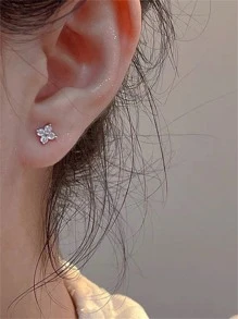 CHOSHILAR 1pair Fashionable Cubic Zirconia Stud Earrings