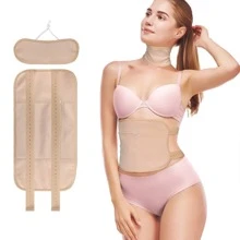 2入組蓖麻油包包裹，可重複使用的肝臟排毒蓖麻油包，肝臟排毒蓖麻油包帶可調節鬆緊帶法蘭絨可機洗防漏油 - 彩色 - 查看 1