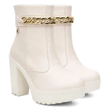 Women Fashion Boots - Màu be - Xem 4