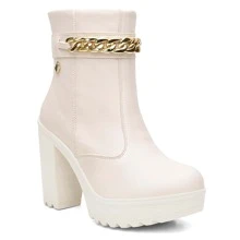 Women Fashion Boots - Màu be - Xem 2