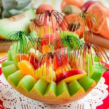 100pcs 9-Inch Plastic Cocktail Picks In Colorful Firework Style, Perfect For Tropical Hawaiian Party, Festival, Beverage, And Cake Decoration.,Christmas - mixed color - View 3