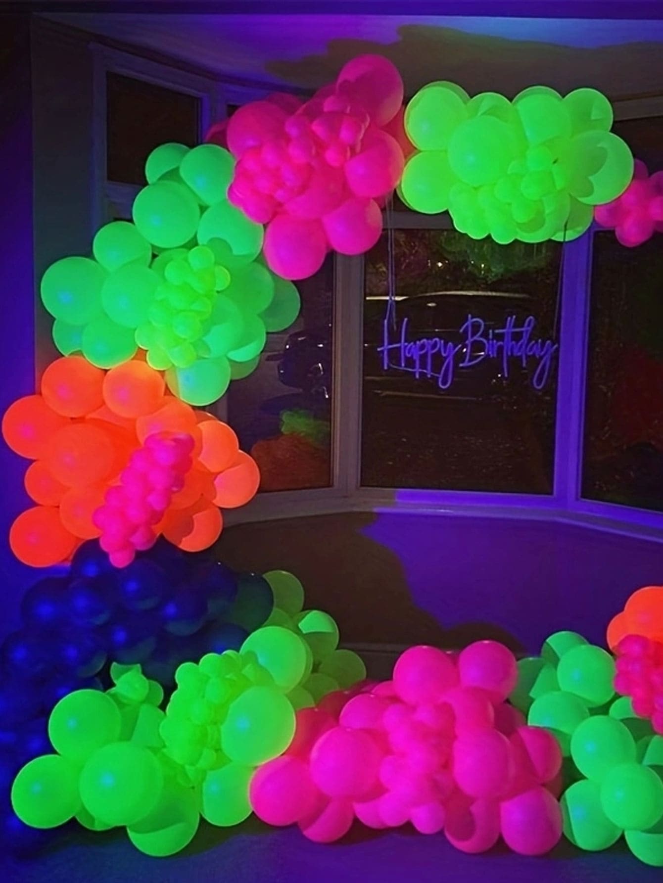 100 quả bóng bay phát sáng trong bóng tối nhiều màu sắc dùng để trang trí tiệc neon và phát sáng cho tiệc, Giáng sinh - Nhiều màu - Xem 1