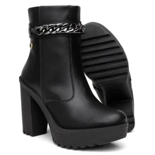 Women Fashion Boots - 黑色 - 查看 6