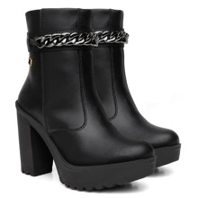 Women Fashion Boots - 黑色 - 查看 5