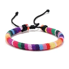 Braided String,Handmade Ethnic Tribal Linen Cords Woven Rope Bracelets Friendship Bracelets - 9 - View 1