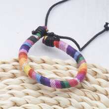 Braided String,Handmade Ethnic Tribal Linen Cords Woven Rope Bracelets Friendship Bracelets - 9 - View 5