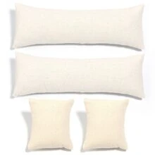Burlap Bracelet Pillows for Jewelry Display Watch Organizer Pillows For Watches Bracelets for Girls Women - Beige - View 2