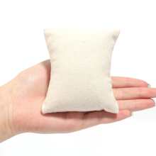 Burlap Bracelet Pillows for Jewelry Display Watch Organizer Pillows For Watches Bracelets for Girls Women - Beige - View 5