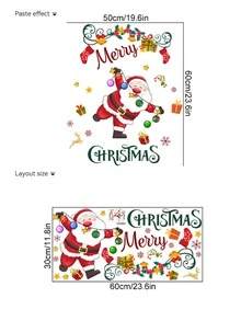 mama look 1 pegatina de pared navideña con forma de copo de nieve y estrella para dormitorio, decoración navideña para sala de estar - Burdeos - Ver 2