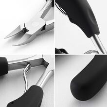 1把不銹鋼大指甲剪夾噴死皮,鷹嘴鉗指甲刀美甲修腳工具 - 黑色 - 查看 4