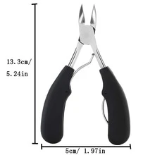 1把不銹鋼大指甲剪夾噴死皮,鷹嘴鉗指甲刀美甲修腳工具 - 黑色 - 查看 3
