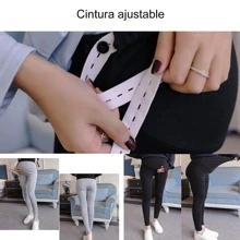 Pantalón De Maternidad Embarazo Ropa De Maternidad - Gris Oscuro - Ver 3