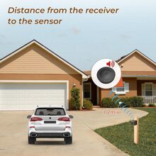 eMACROS 1/2 Mile Long Range Solar Wireless Driveway Alarm Outdoor Weather Resistant Motion Sensor & Detector-Security Alert System-Monitor & Protect Outside Property - 1 個接收器和 4 個傳感器 - 查看 4