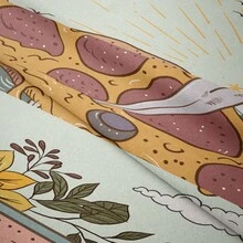 1pc Tarot Card Cartoon Pattern Background Cloth Tapestry Wall Hanging Bohemian Style Tapestry For Coffee Shop, Restaurant, Bedroom Decoration In Coffee And Tea Theme - Mint Green - View 8