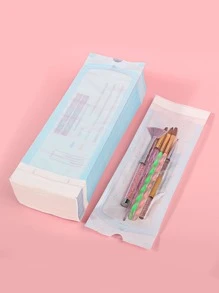 klimonla 200 piezas/paquete Bolsa de esterilización desechable de 90*260mm para herramientas de manicura, limas de uñas, empujadores de acero, bolsa autosellante, bolsa indicadora de esterilización en autoclave, suministros para uñas, herramientas para uñas, herramientas de arte de uñas, de vuelta a la escuela, uñas, herramientas para uñas postizas - Azul - Ver 1