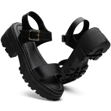 Women Platforms & Wedge Sandals - 黑色 - 查看 6