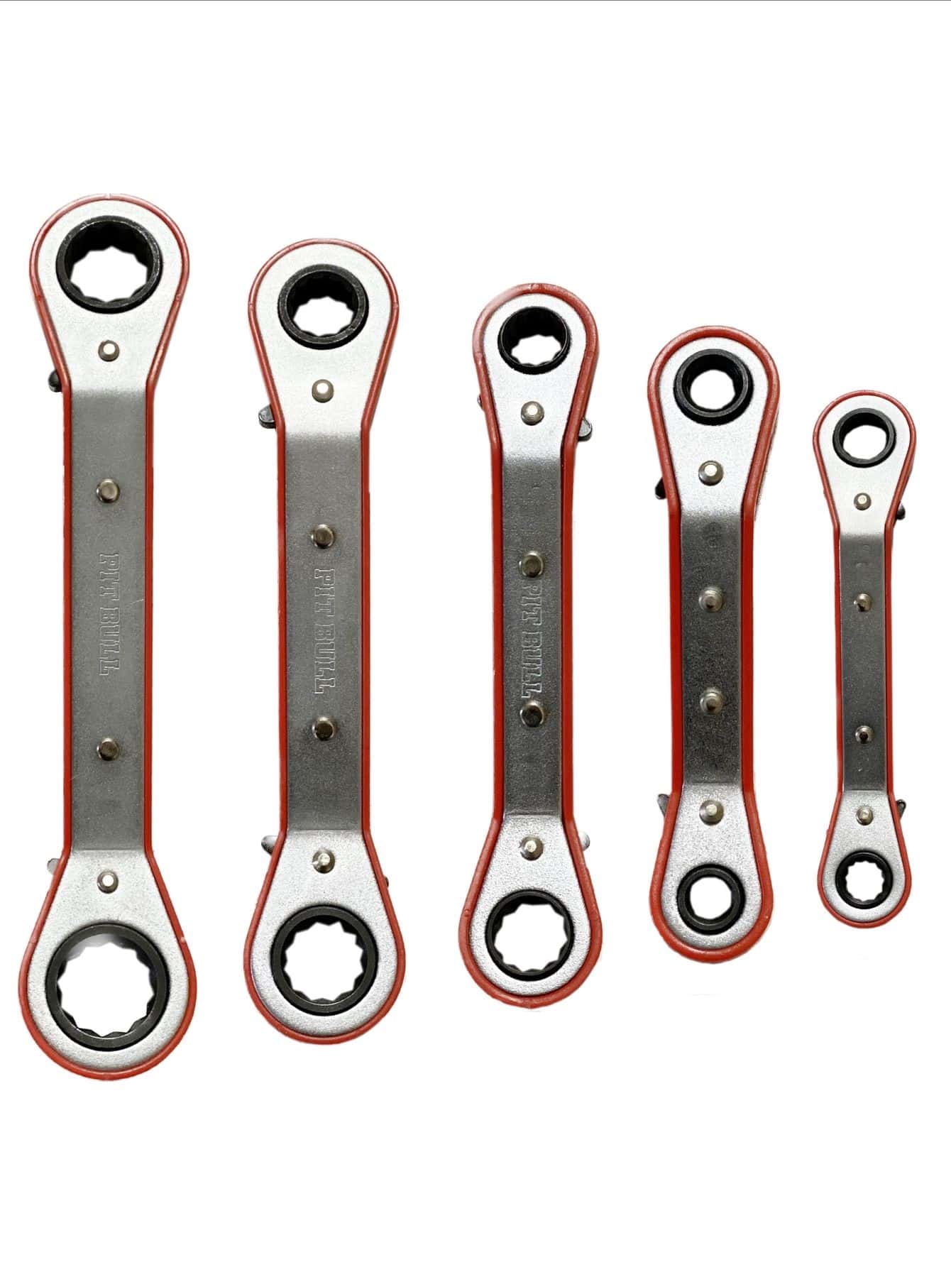 5 llaves estriada o estrella estandar con matraca 10 medidas  1/4, 5/16, 3/8, 7/16, 1/2, 9/16, 5/8, 11/16, 3/4, 7/8 - Plateado - Ver 1