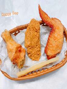 1 Miếng Của phụ nữ Creative Đồ ăn mô phỏng Gà Chân & Gà Cánh Hình dạng Kẹp tóc , Dễ thương Phụ kiện tóc Đối với Sử dụng hàng ngày - Màu Cam cháy - Xem 8