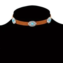 金屬花朵盤領項鍊