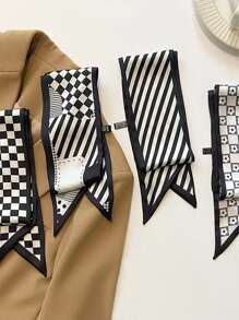 4pcs Blue Floral Printed Scrunchie Scarf Hairbands, Versatile For Vacation And Daily Use Elegant Headband Turban Headband Sweatband, School Stuff, College, Headbands Fall Winter Hair Band Hair Accessories For Women