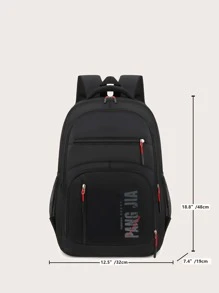 Mochila Básica Clásica Adecuada Para Mochilas Escolares, Mochilas De Viaje - Negro - Ver 7