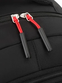 Mochila Básica Clásica Adecuada Para Mochilas Escolares, Mochilas De Viaje - Negro - Ver 3