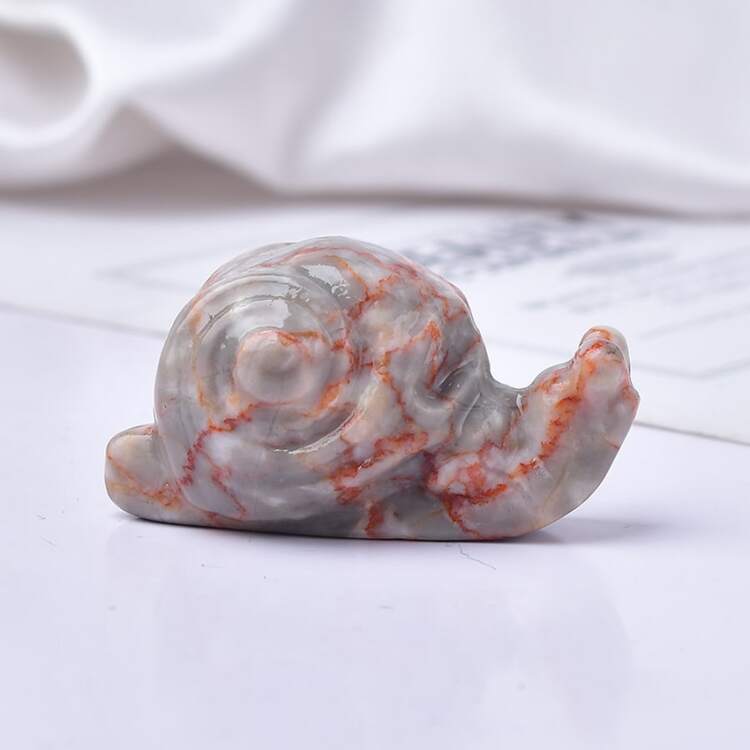 1 Pieza Material De Red Roja Adorno Creativo De Cabeza De Caracol Y Cráneo De Escritorio - Rojo y blanco - Añade 1