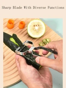 Stainless Steel Multifunctional Fruit Peeler, Cabbage Grater, Cucumber Slicer