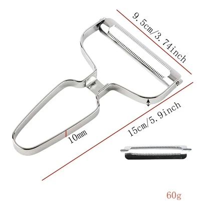 Thép không gỉ Đa chức năng Máy gọt trái cây , Cải bắp Cái nạo , Quả dưa chuột Máy cắt lát