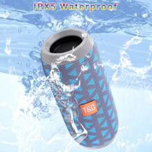 便携式户外无线低音扬声器，带充电线和 Aux 线 - 兼容 FM TF USB 插入卡 - 随时随地享受清晰强劲的声音，无线音频低音炮 U 盘 3D 环绕声，TWS 立体声低音炮杆免提通话/FM/TF 卡/U 盘，连接手机/平板电脑/电视，无线便携式音频，电子/消费电子，生日派对礼物，TG117，锂离子电池 1200 MAh - 藍灰 - 查看 5