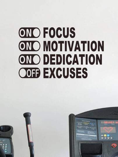 Inspirational Wall Decals, Gym Wall Decor, Office Decals,Vinyl Wall Art Motivational Quotes Sports Positive Stickers 20*12In,Stickers,Wall Decal, Vinyl Decal For Home Decorations,Spring Decoration Items Refresh Your Home,Rama Decoration Stickers Gifts Birthday Graduation