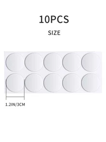 10pcs Car Decoration Adhesive Pads, 3cm Diameter Round Transparent Double Sided Sticker