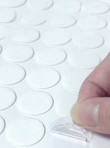 10pcs Car Decoration Adhesive Pads, 3cm Diameter Round Transparent Double Sided Sticker
