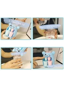 Christmas Decoration 1PC Cute Mini Water Dispenser For Children Kids Gift Cold/Warm Water Juice Milk Drinking Fountain Simulation Cartoon Rabbit Kitchen Toy