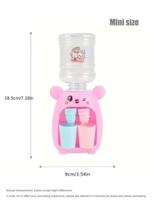 Christmas Decoration 1PC Cute Mini Water Dispenser For Children Kids Gift Cold/Warm Water Juice Milk Drinking Fountain Simulation Cartoon Rabbit Kitchen Toy