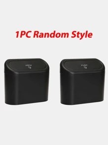 1入組/2入組黑色/藍色ABS塑料車用垃圾桶，簡單實用的側掛式垃圾收納盒，配有蓋子，防水，適用於所有車型 - 黑色 - 查看 17