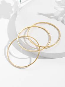 Set De Pulseras Chapadas En Oro (24k), Imprescindible Para Ti - Dorado - Ver 2